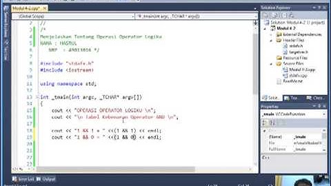 Video 4.2. Operator Logika AND, OR dan NOT