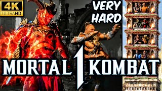 MK1 *GENERAL SHAO* VERY HARD KLASSIC TOWER GAMEPLAY!! (GORO AS KAMEO) 4K 60 FPS NO ROUNDS LOST!!