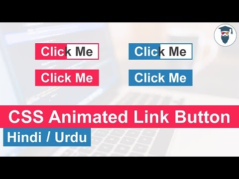 CSS Animated Link Button Tutorial in Hindi / Urdu