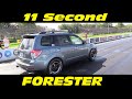 11 second subaru forester drag racing at ifo