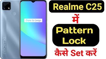 How to set pattern lock in Realme C25 || Realme C25 me pattern lock kaise lagaye ||
