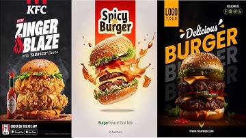 How To Create Burger Ads Design For Social Media - Coreldraw Graphic Design Tutorial - Ahsan Sabri
