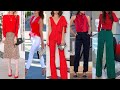 CONJUNTOS y COMBINACIONES de ROPA ELEGANTES y FINOS con una BLUSA de COLOR ROJO LOOKS con BLUSA ROJA