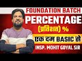 Percentage   maths foundation batch  insp mohit goyal sir