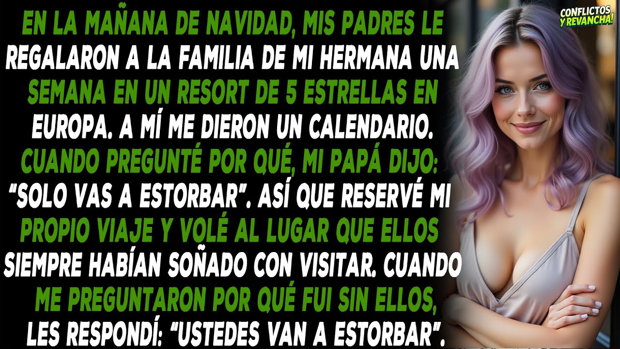 En la mañana de Navidad, mis padres le regalaron a la familia de mi hermana una semana en un resort