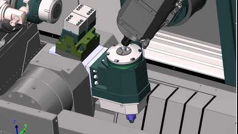 Willemin W508MT SolidCAM Mill-Turn machine simulation