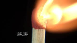 eXtreme Close up Slo Mo Match Burstin Into Flame