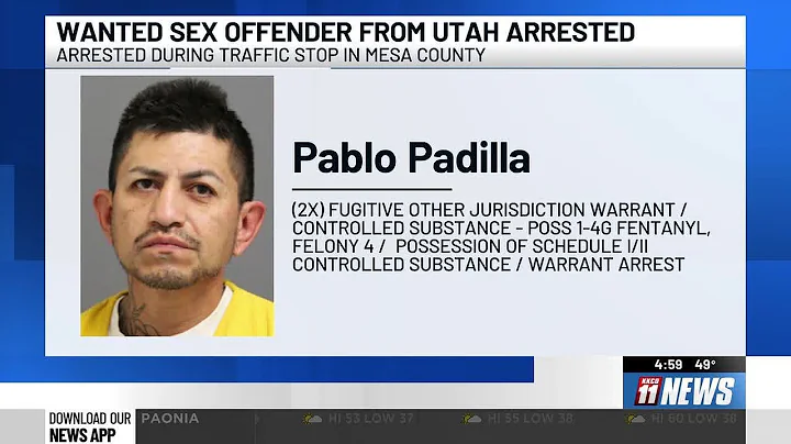 Wanted Utah sex offender arrested in Mesa County during traffic stop