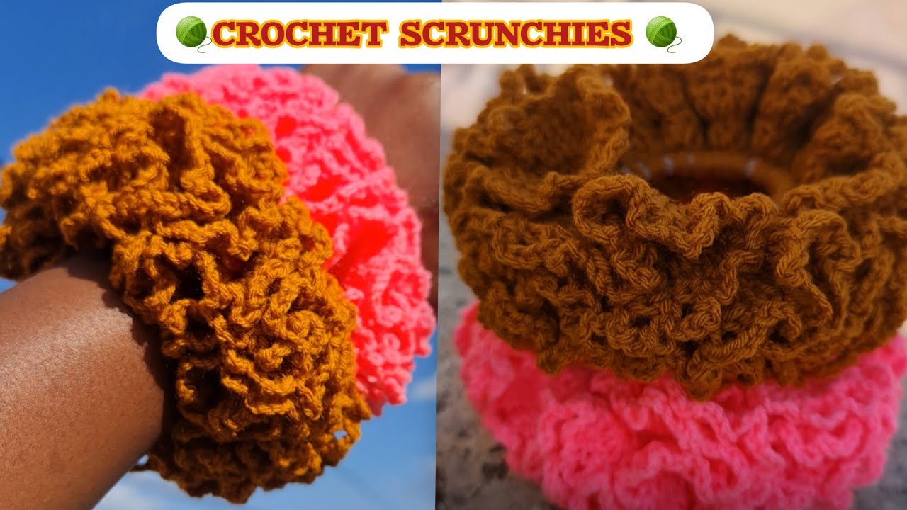 Урок по вязанию резинок для волос крючком | Уникальные и эстетичные резинки для волос крючком для...