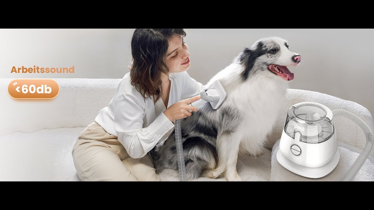 Afloia Tondeuse Chien avec Aspirateur, Aspiration 99% des poils d