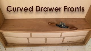 See how to make curved drawer fronts in this episode of the woodworking tool cabinet project.