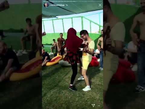 Beach Clubte Twerk Yapan Türbanlı