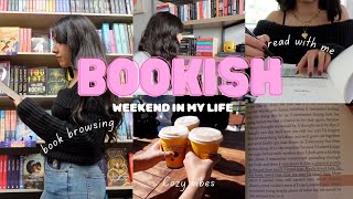 Weekend in my life as an introverted book girlie📚📜☕️ reading, book browsing and cozy vibes