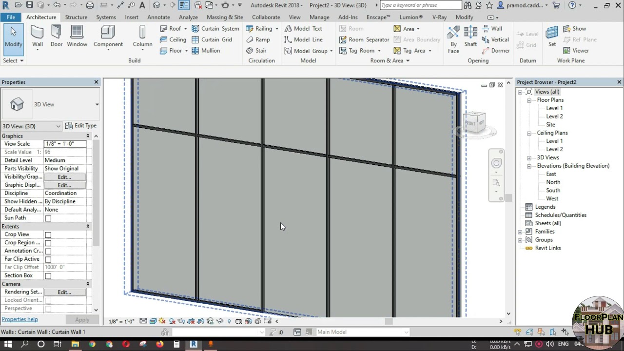 How To Change Curtain Wall Material In Revit YouTube