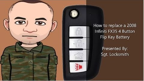 How to replace a 2008 Infiniti FX35 4 Button Flip Key Battery