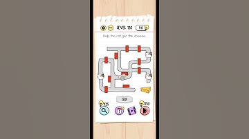 Brain Test Level 120 Help the rat get the cheese Answer