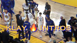 📺 Klay announced in intros, Draymond fouls to sub out of game, first bucket in #KlayDay at Chase