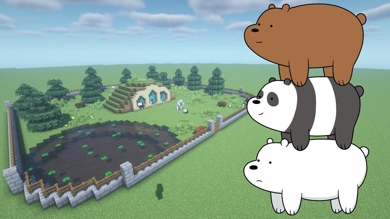 How To Make A We Bare Bears Farm In Minecraft Pe - Youtube