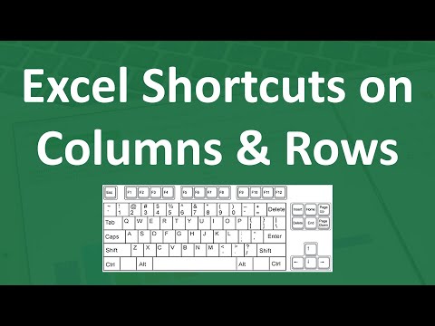 How to Insert Rows &amp; Columns using Shortcut Keys in Excel