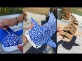 🐋viral!! cardboard paper mache whale shark tutorial 🐋 ‼️super easy tutorial ‼️