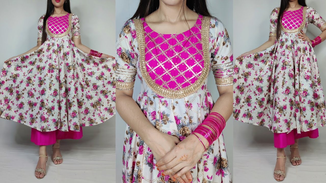 Side Pleated Kurti Cutting and Stitching | Easy Kurti/Suit/Kameez Cutting  and Stitching - YouTube