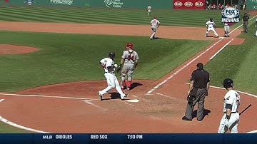 LAA@CLE: Chisenhall plates Santana on single to right