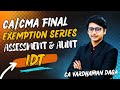 Assessment and Audit |CA/CMA Final IDT | Exemption series | Sep&#39;25/Jan&#39;26| CA Vardhaman Daga