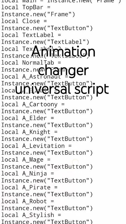 Animation changer universal script for #roblox - YouTube