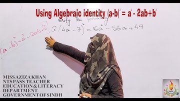 USING ALGEBRAIC IDENTITY (a-b)2=a2-2ab+b2@azizakhan676 