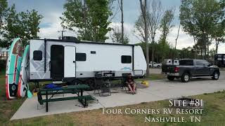 RV camping at Four Corners RV Resort in Nashville, TN.