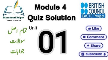 EaSTE Module 4 Unit 1 Quiz Solution