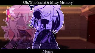 Oh,Who Is She? A Misty Memory Meme Piggy. Distorted Memory