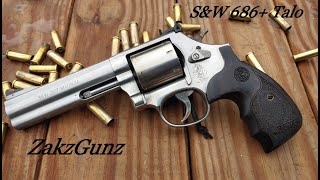 Smith and Wesson 686 Plus 357 Series (Talo Edition) at the range (close up) HD Widescreen
