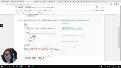 Programacion en python. Definir si son números primos
