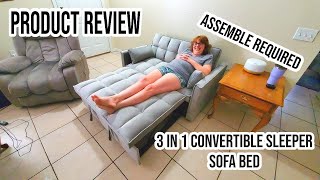 3 in 1 Convertible Sleeper Sofa Bed 🛌Product Review