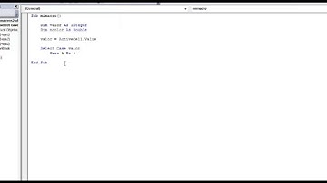 Macros en Excel - Uso del Select Case