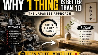 If you feel tired of overconsumption watch this Why 1 is better than 10 Japanese Approach