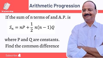 Sum to n term of an A.P. is nP + 1/2n(n-1)Q, where P and Q are constants.Find the common difference.