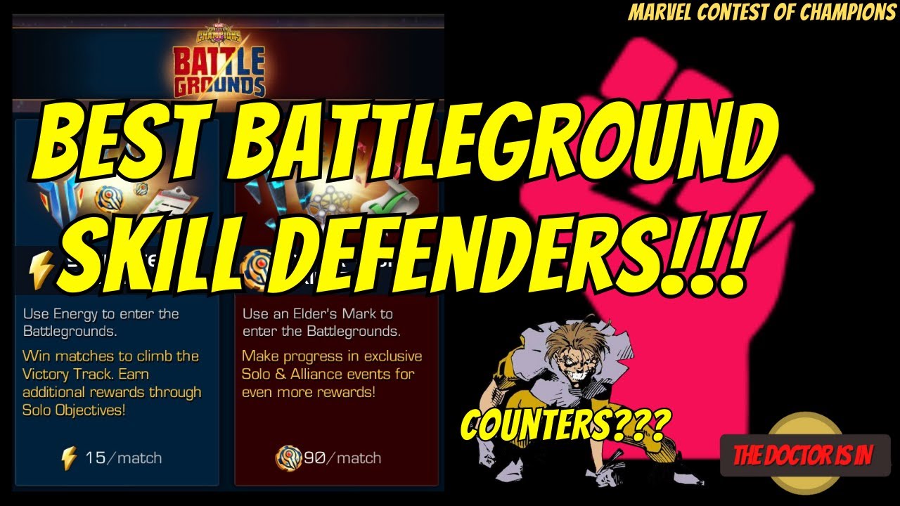 Best Skill Defenders for Battlegrounds and The Best Counter Champions