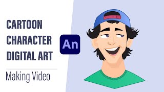 2D Cartoon Character Sketch in Adobe Animate CC | Adobe Animate Character Sketch Making