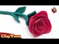 Pink flower (Rose) - Polymer clay tutorial | وردة - تشكيل صلصال للأطفال