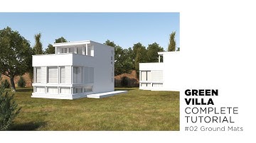 Cinema 4D Vray Complete Tutorial - Green Villa Scene PT2 - Exterior Materials