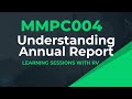 MMPC004 Chapter 12 Understanding Annual Report | IGNOU MBA TEE Exams | Learning Session with RV |