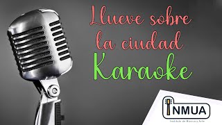 Video thumbnail of "Llueve sobre la ciudad   Los bunkers  ( KARAOKE )"