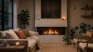 Ultimate Cozy Night Ambience 🌙 Fireplace, Rain &amp; Warm Lighting for Deep Sleep 4K