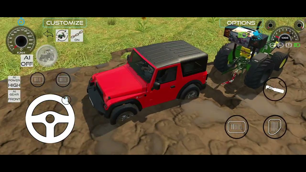 Resuce the Thar  into a muds by tractors  🚜🚜 in a game 