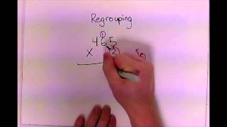 math - 2 minute drill - multiplication using regrouping
