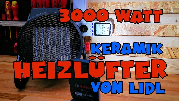 Wie warm wird es ? LIDL - PARKSIDE® Keramik-Heizgebläse PKH 2000 A1 -  YouTube