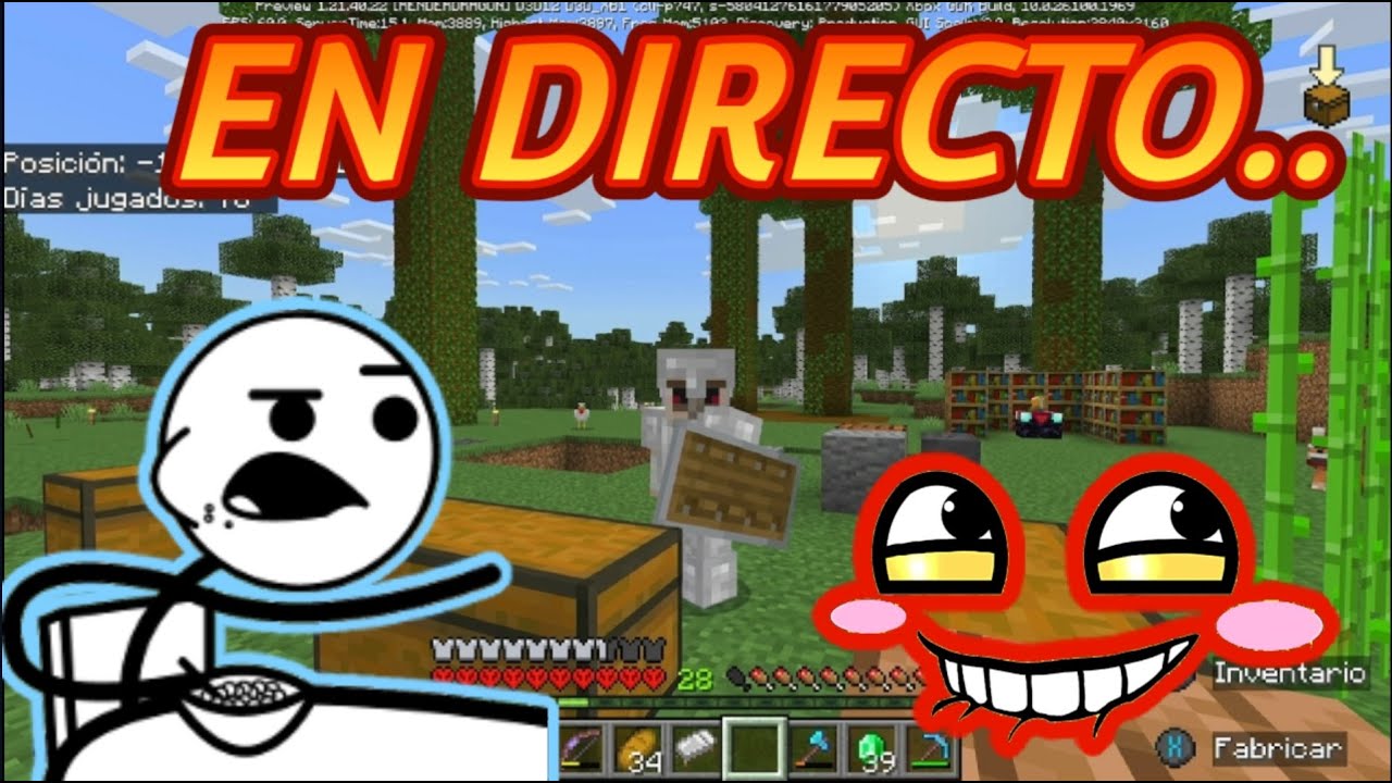 DIRECTO DE MINECRAFT BEDROCK!! - YouTube