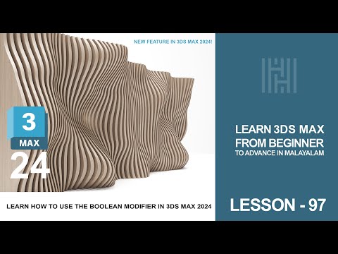 3Ds Max Tutorial Lesson 97 / Learn How To Use The Boolean Modifier In 3Ds Max 2024